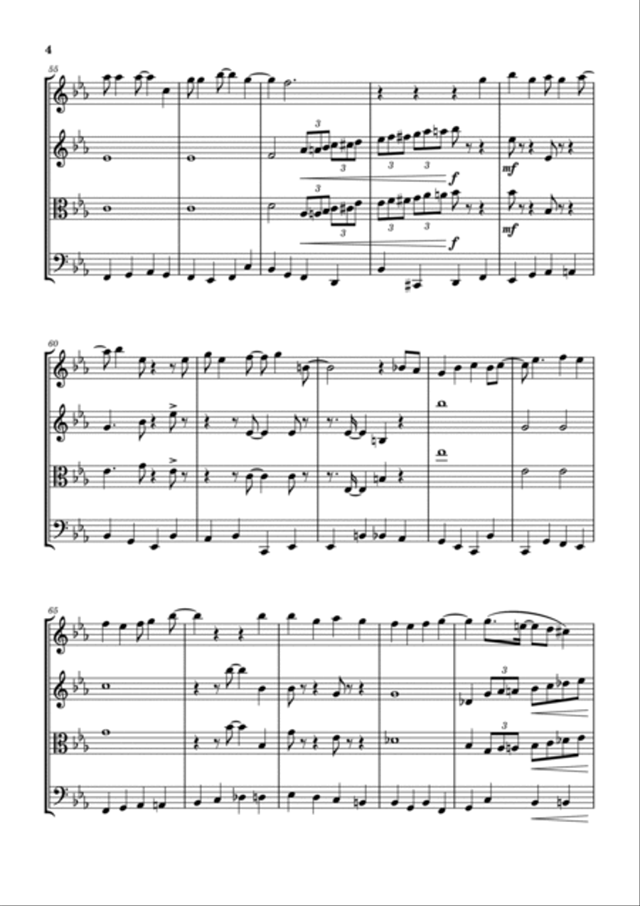 A Hand For Mrs. Claus A Hand For Mrs. Claus String Quartet scores gallery preview page 5