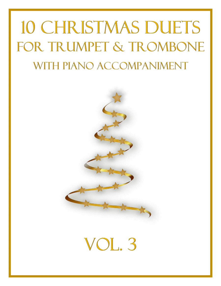 10 Christmas Duets for Trumpet and Trombone with Piano Accompaniment (Vol. 3) Brass Duet scores gallery preview page 1