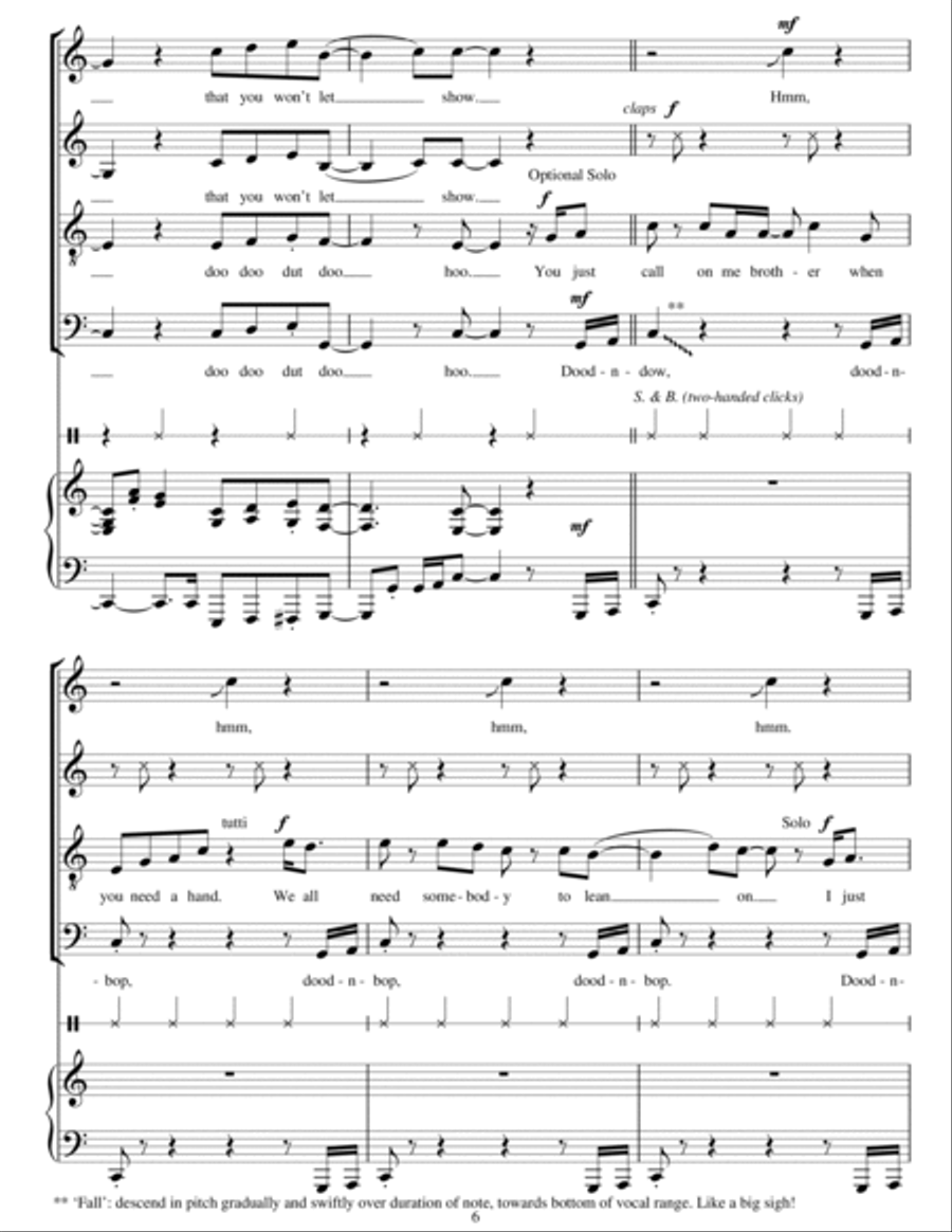Lean On Me 4-Part scores gallery preview page 6