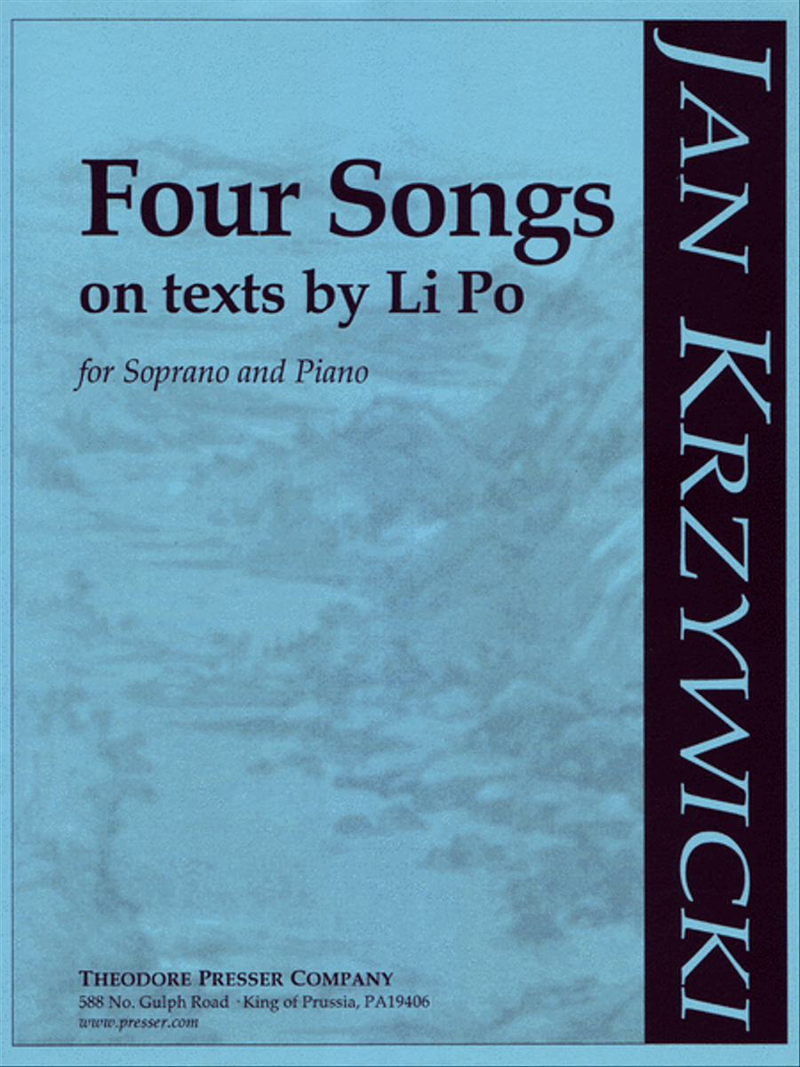 Four Songs on texts by Li Po Chamber Music scores gallery preview page 1