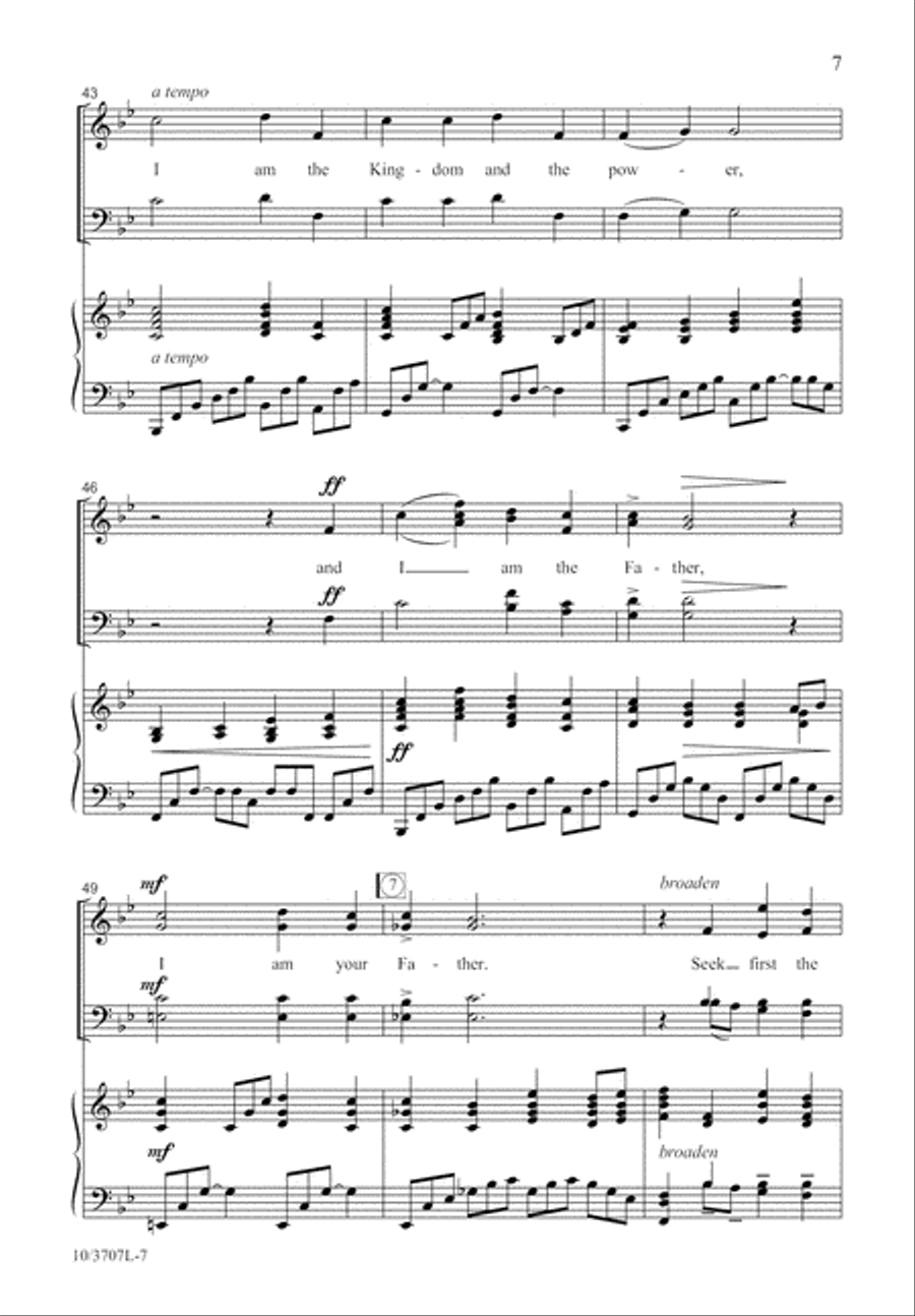 Seek First the Kingdom Seek First the Kingdom 4-Part scores gallery preview page 7