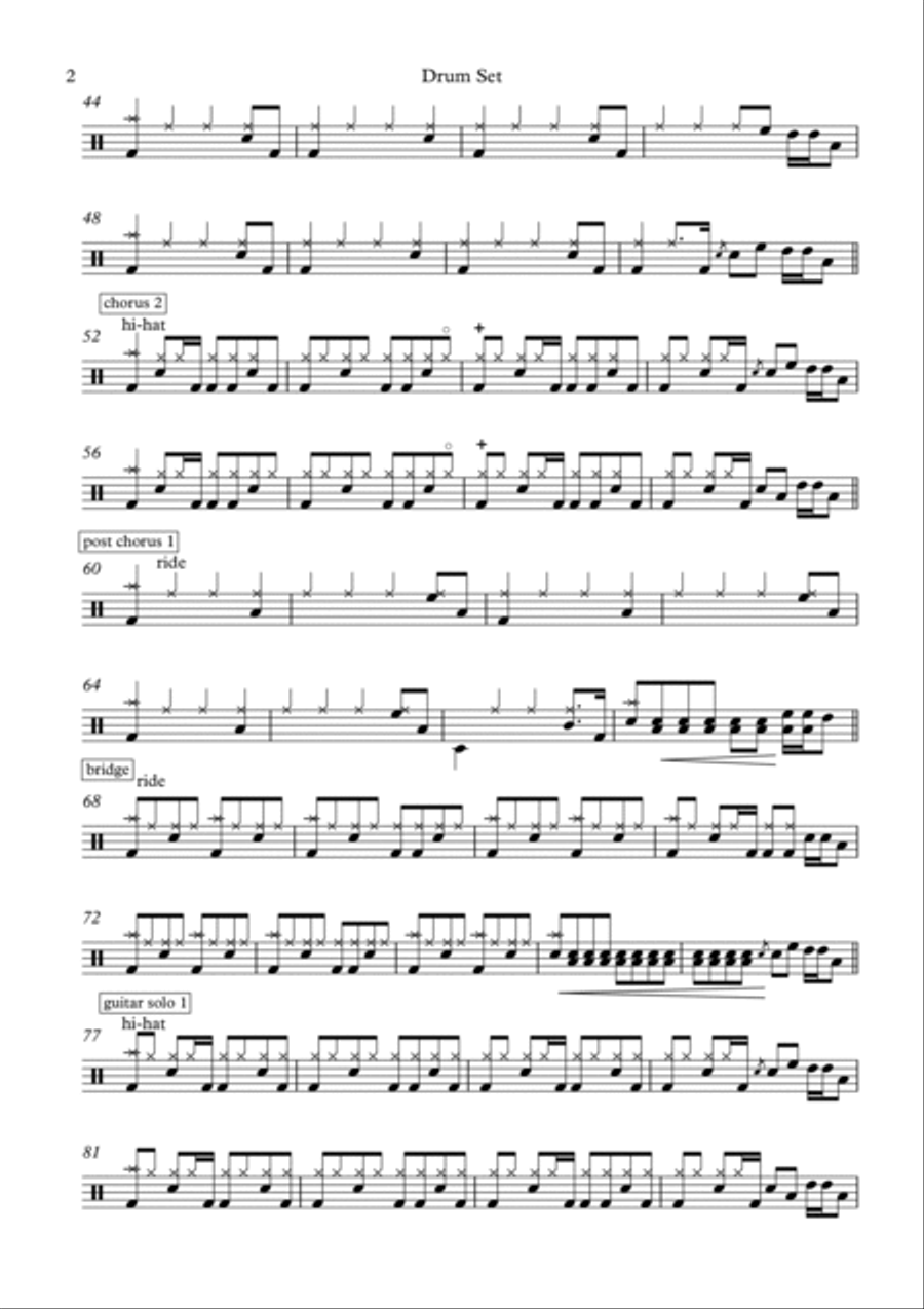 November Rain Drum Set scores gallery preview page 2