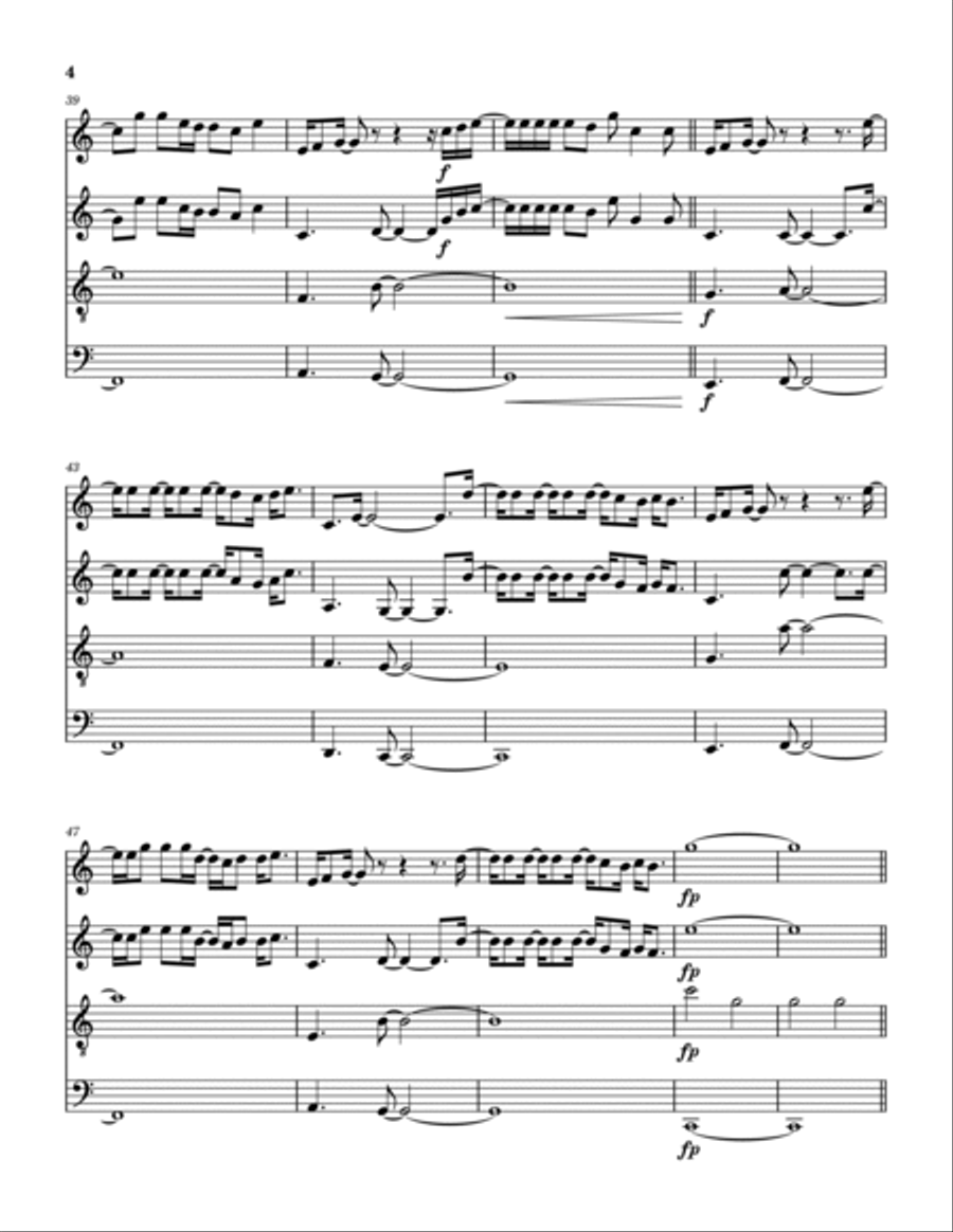 Sunday Is Coming Saxophone Quartet scores gallery preview page 5