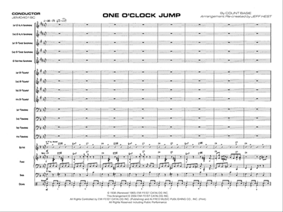 One O'Clock Jump: Score Jazz Ensemble scores gallery preview page 3
