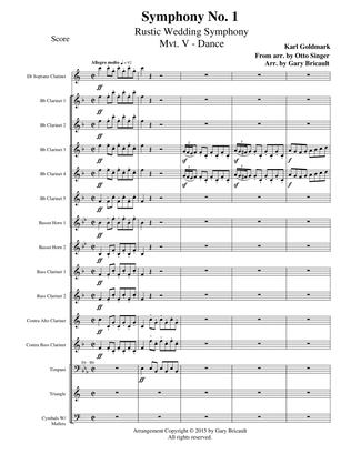 Mvt. V - Dance from Symphony No. 1 (Rustic Wedding Symphony)