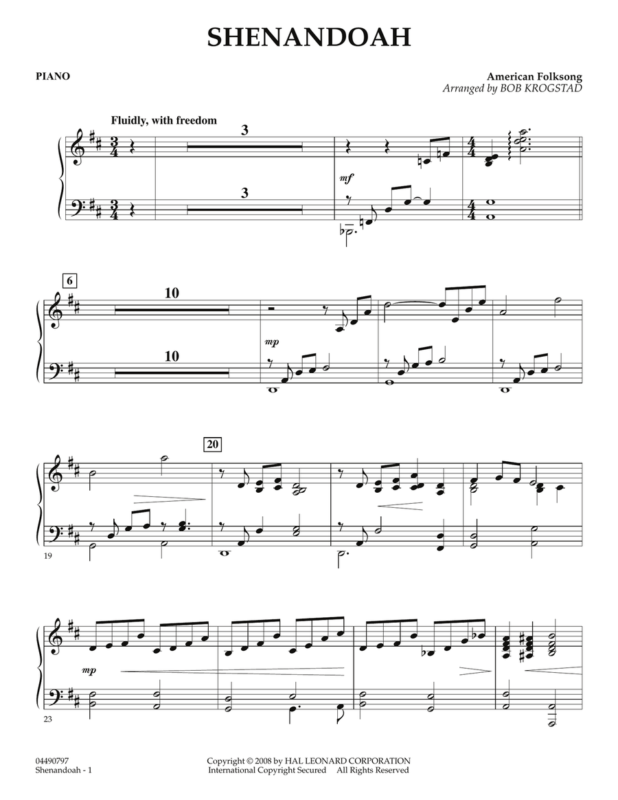 Shenandoah - Piano