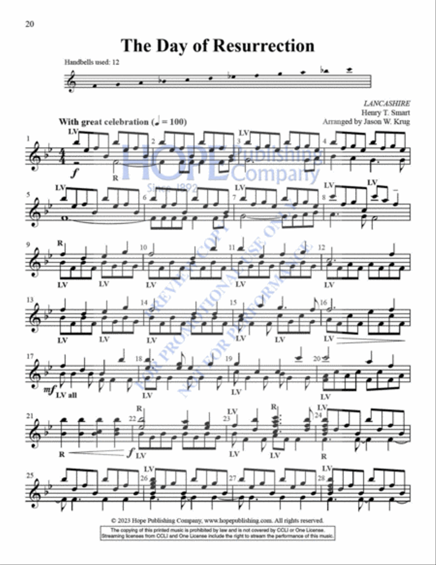 Small But Mighty: Settings for 12 Bells, Vol 6 Handbell Choir scores gallery preview page 21