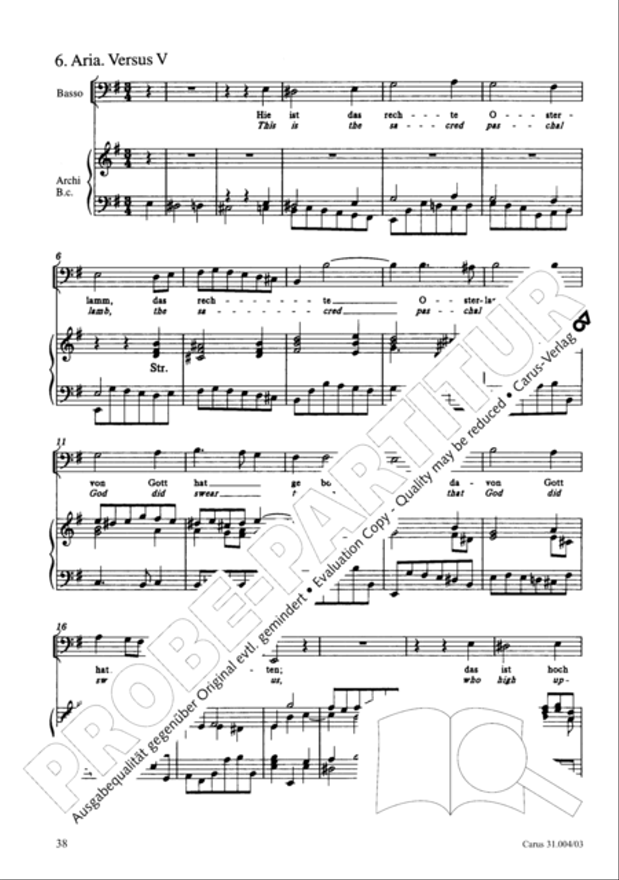 Christ lay in death's cold prison (Christ lag in Todesbanden) 4-Part scores gallery preview page 39