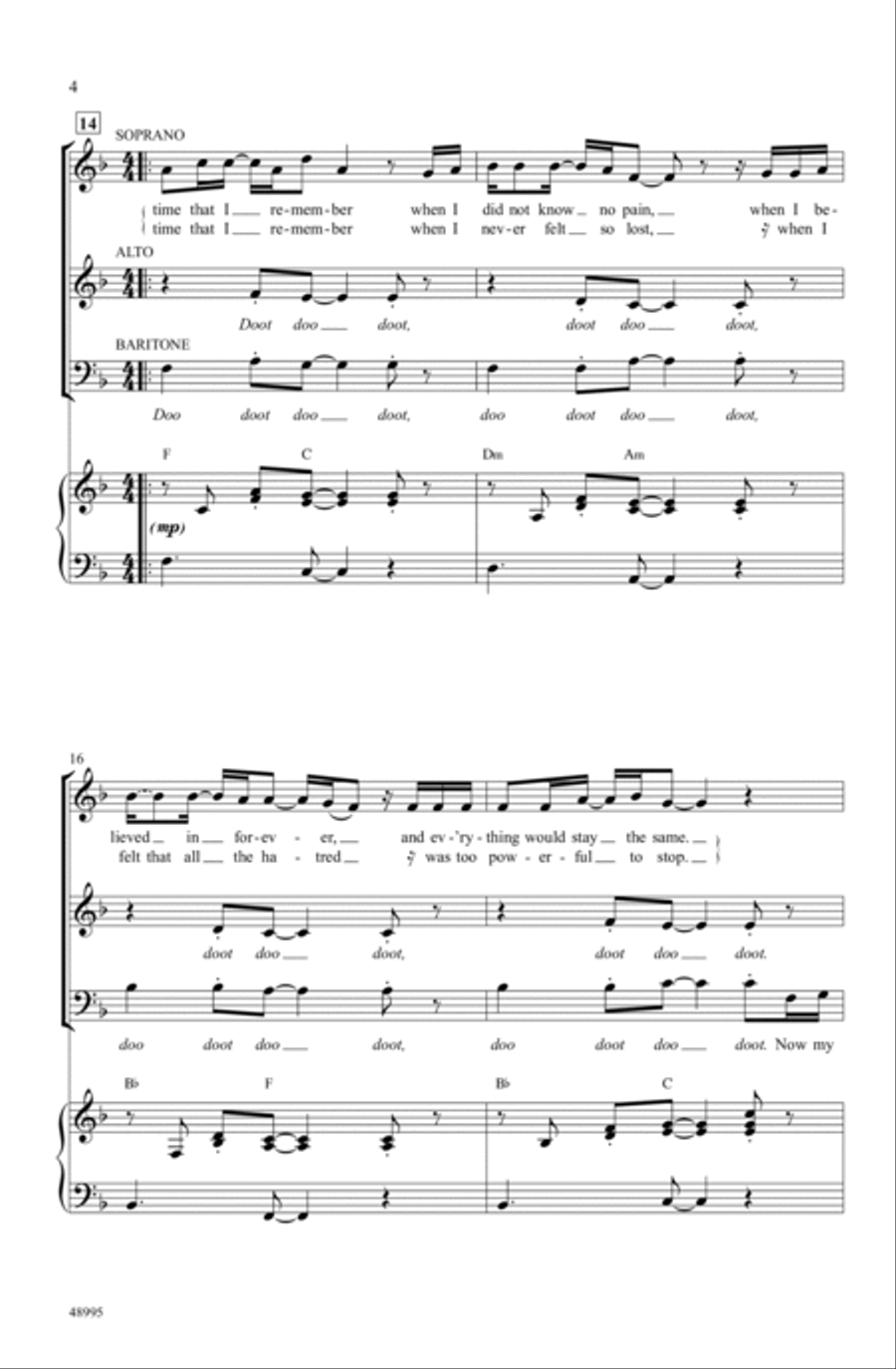 Memories Memories Choir scores gallery preview page 3