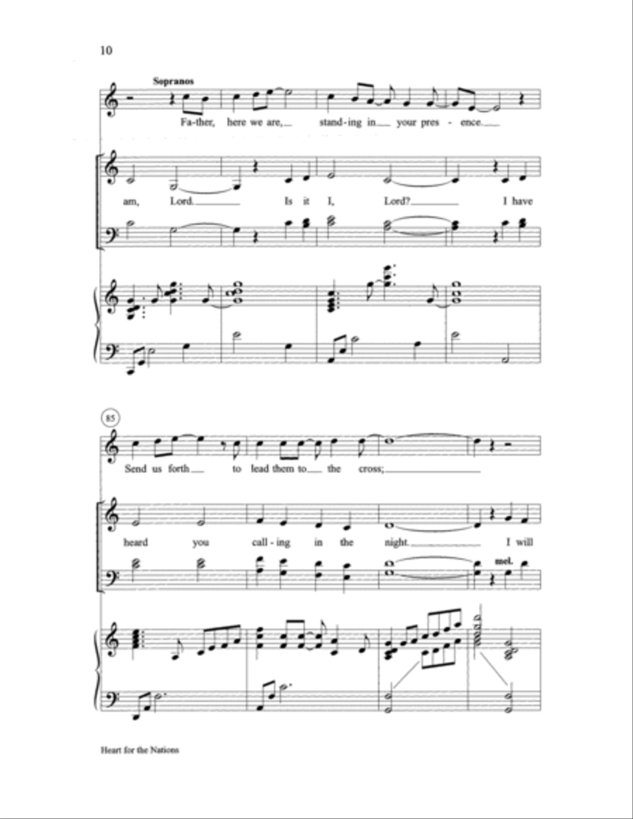 Heart for the Nations Heart for the Nations 4-Part scores gallery preview page 10