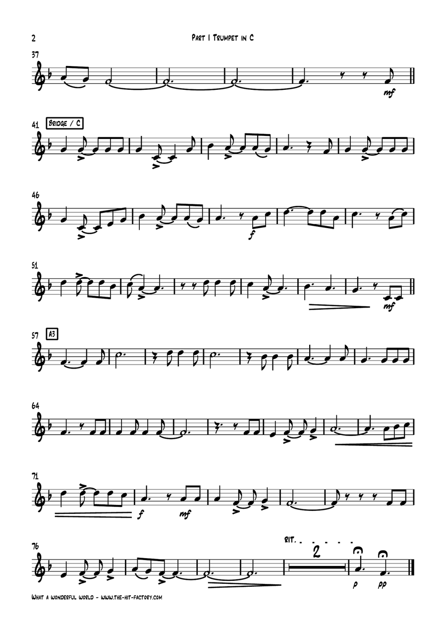 What A Wonderful World What A Wonderful World Brass Ensemble scores gallery preview page 5