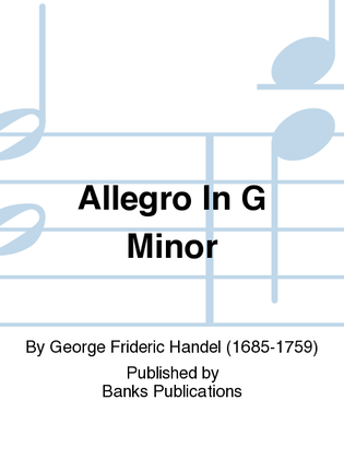 Book cover for Allegro In G Minor