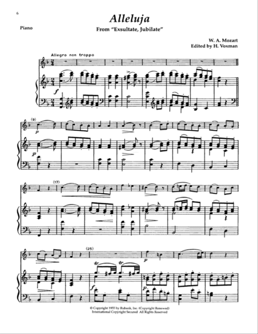 Alleluia, K. 165 Sacred scores gallery preview page 1