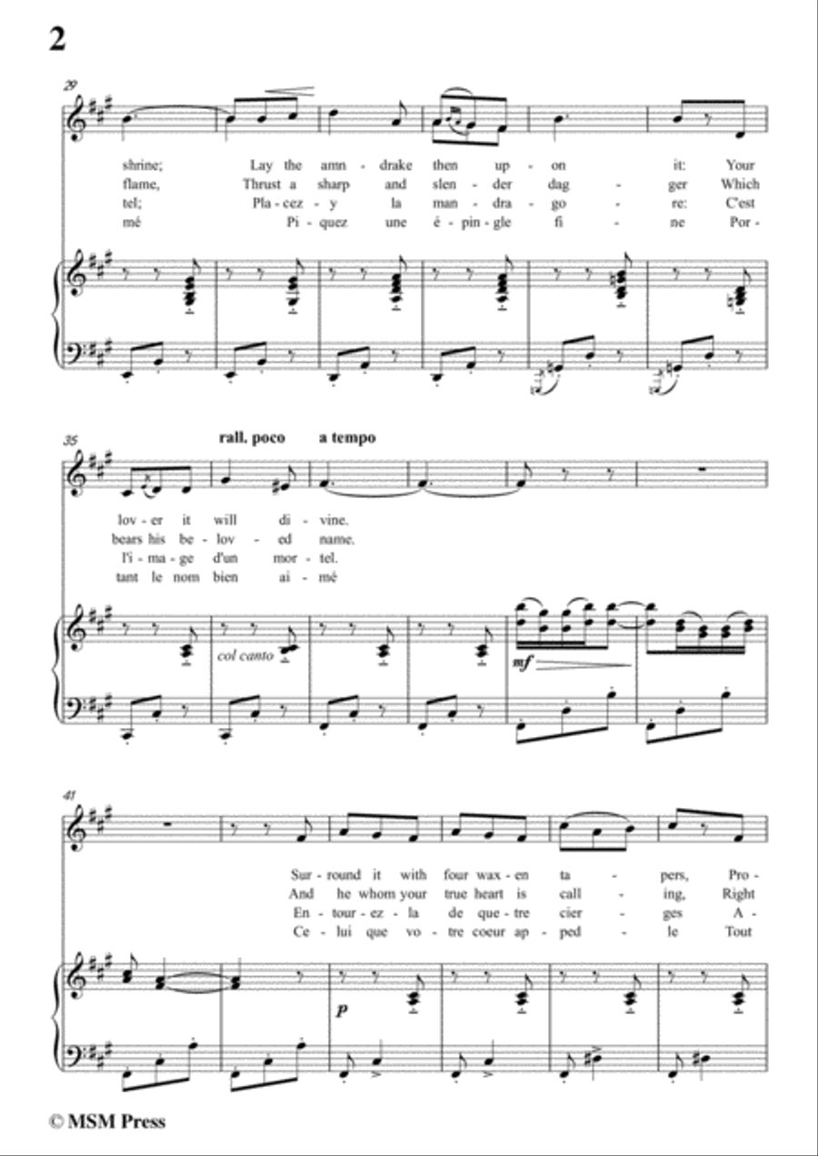 Delibes-Tant que le jour dure,from 'Jean de Nivelle',in f sharp minor,for Voice and Piano Voice Solo scores gallery preview page 4
