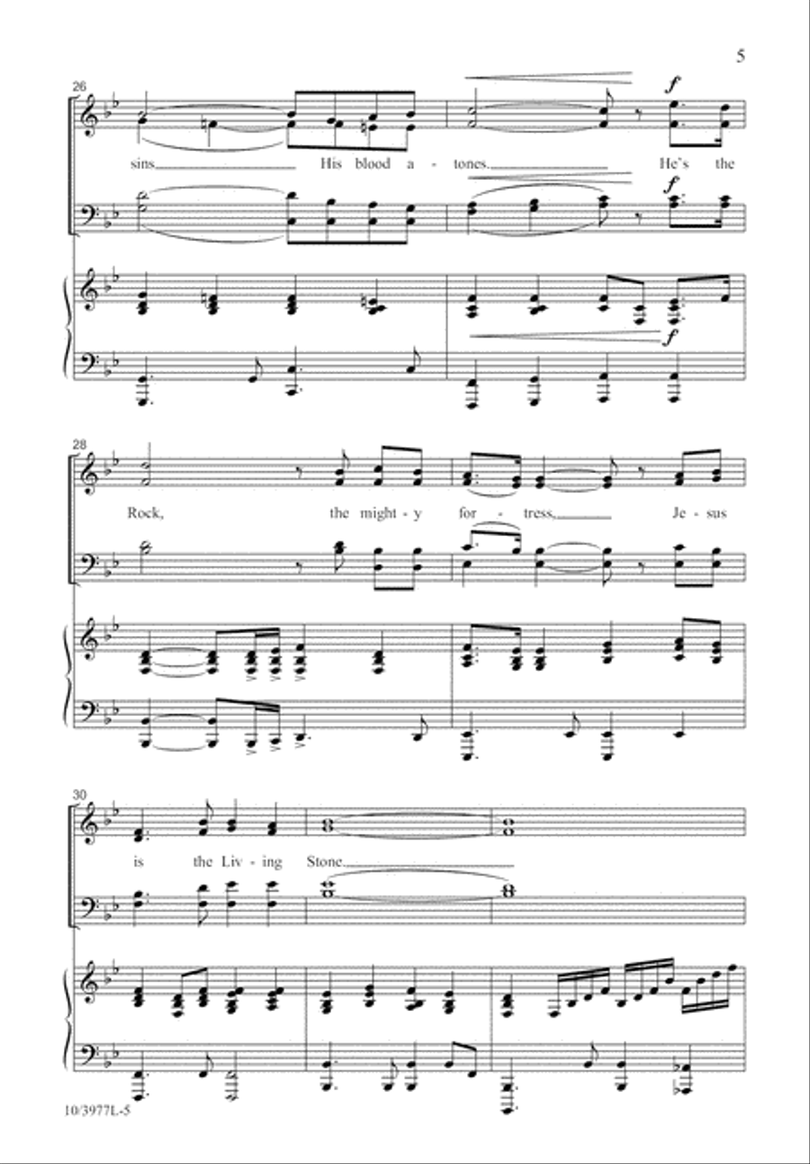 Jesus Is the Living Stone 4-Part scores gallery preview page 5