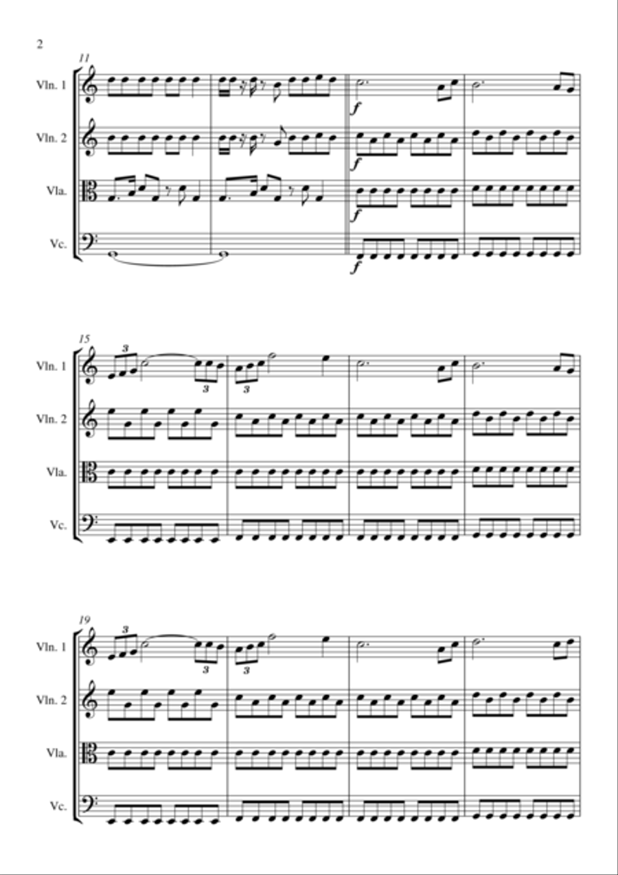 Chandelier String Quartet scores gallery preview page 3