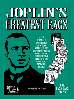 Book cover for Joplin's Greatest Rags for Easy Piano with CD