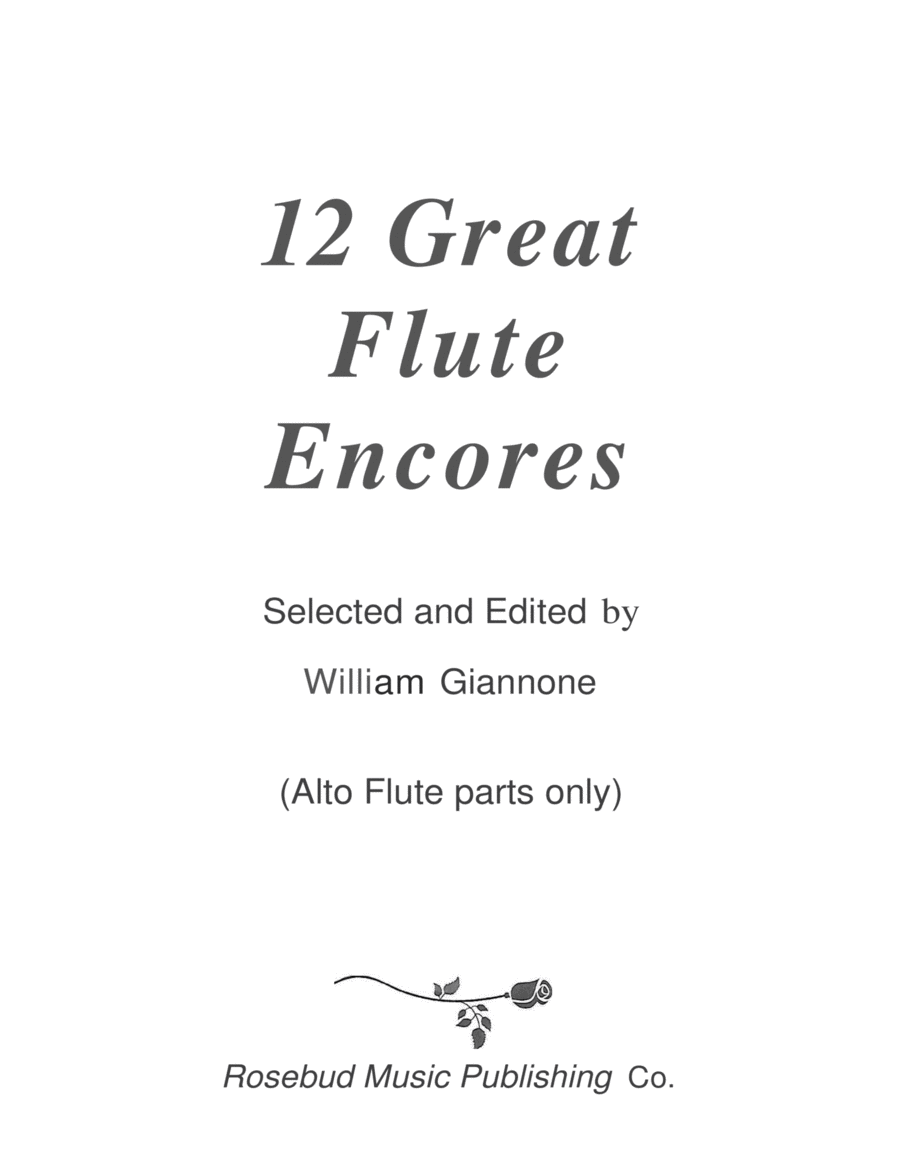 12 Great Flute Encores-alto flute part
