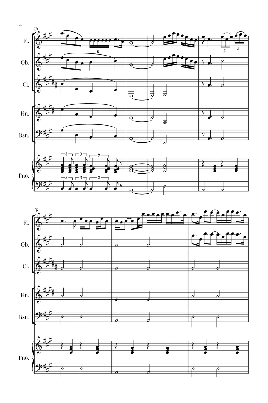 Die With A Smile Die With A Smile Woodwind Quintet scores gallery preview page 4