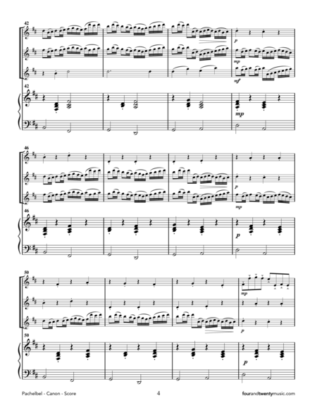 Canon - transcribed for three flutes and piano image number null