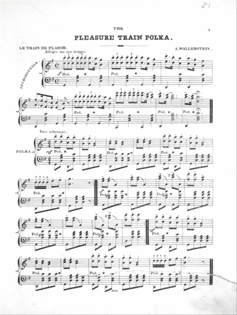 A. Wallerstein. Four Polkas. The Pleasure Train Piano Solo scores gallery preview page 2