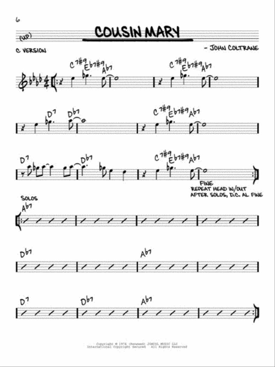 John Coltrane Play-Along C Instrument scores gallery preview page 5