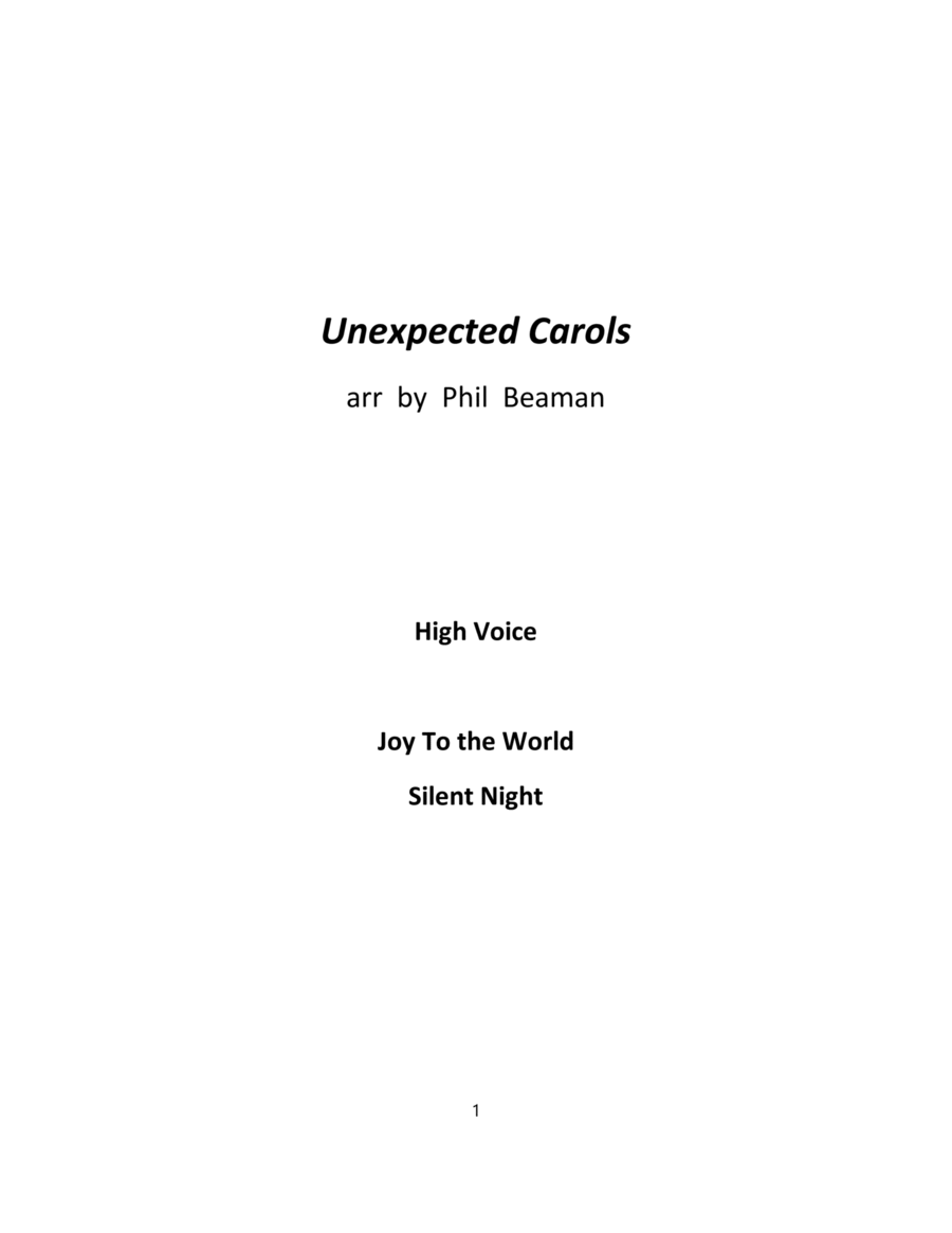 Unexpected Carols - high voice and piano High Voice scores gallery preview page 1