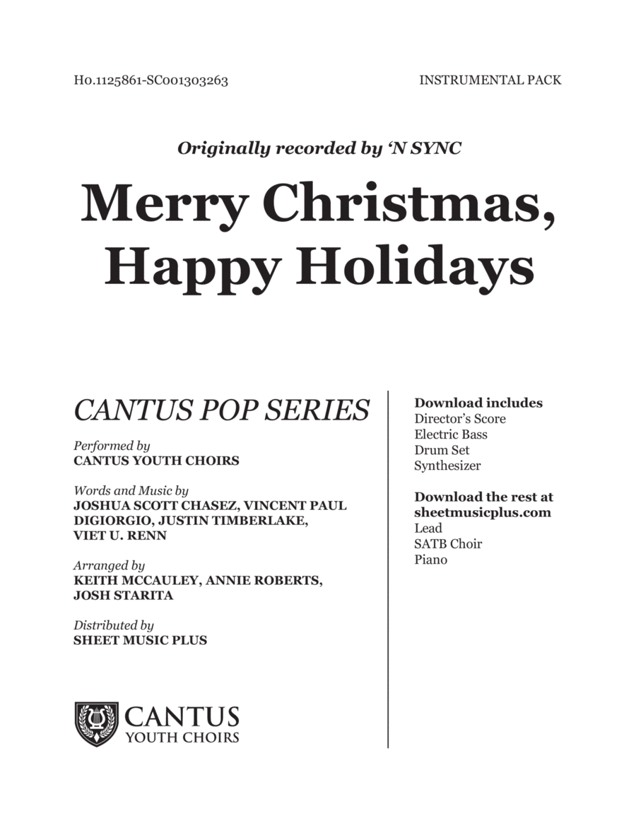 Merry Christmas, Happy Holidays 4-Part scores gallery preview page 1