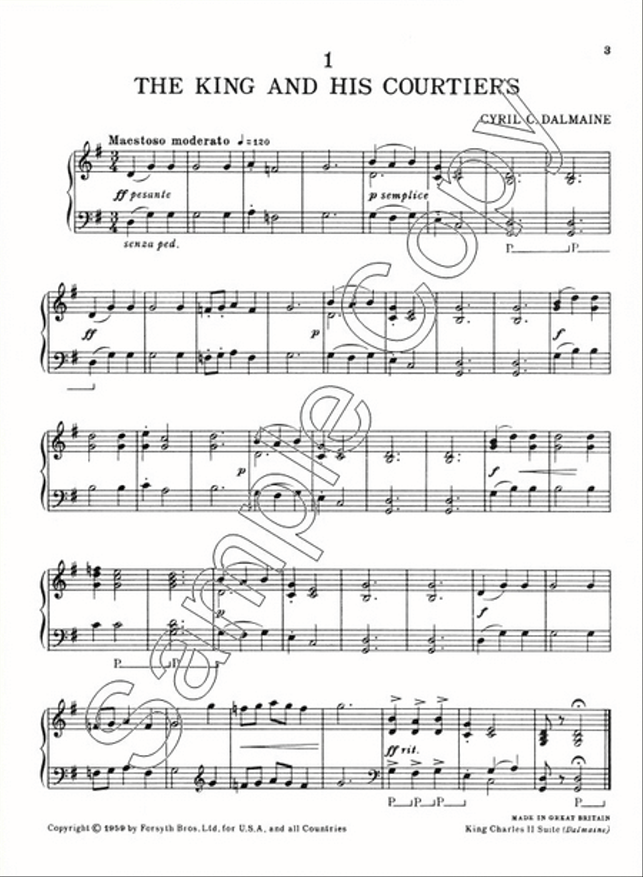 King Charles Suite II Piano Solo scores gallery preview page 2
