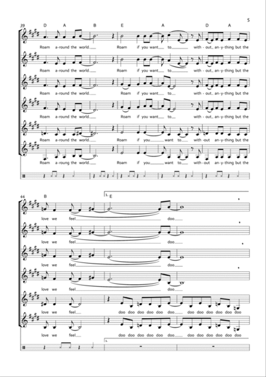 Roam Women's Choir scores gallery preview page 5