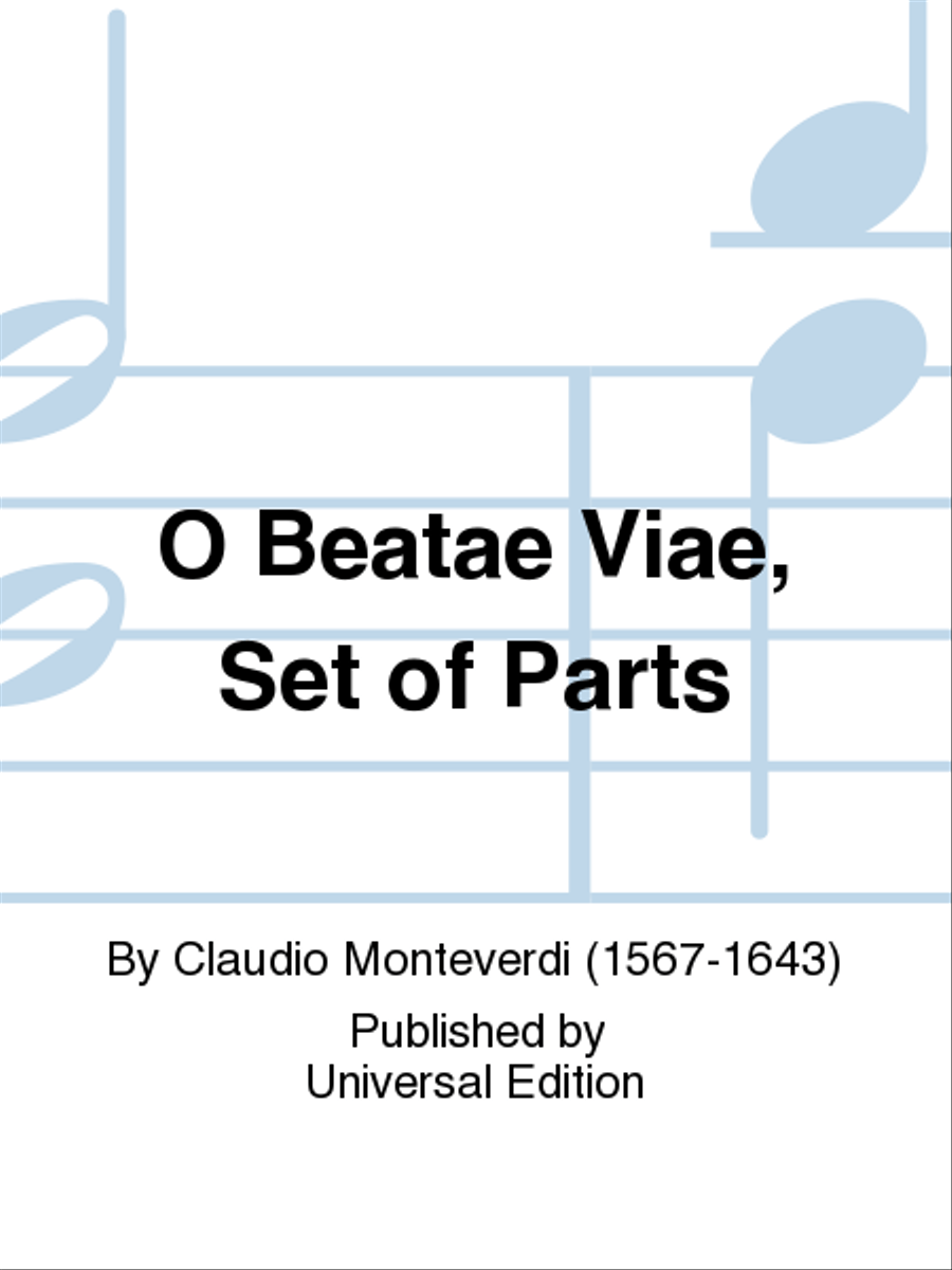 O Beatae Viae, Set of Parts Set of Parts scores gallery preview page 1