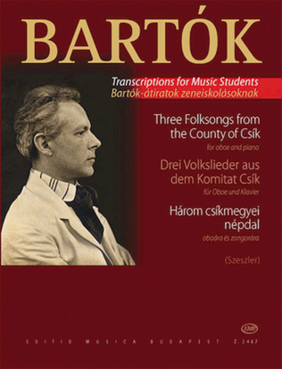 Book cover for Three Hungarian Folksongs from the County of Csik