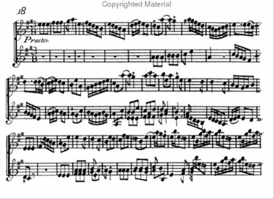 VI Sonatas for flute and a violin with chords, without bass. 1734