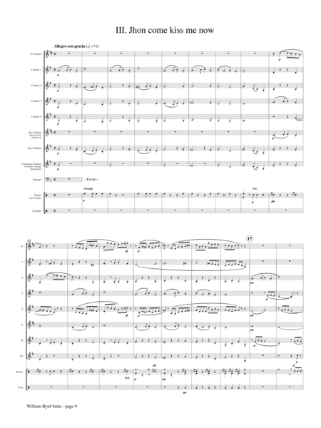William Byrd Suite for Clarinet Choir