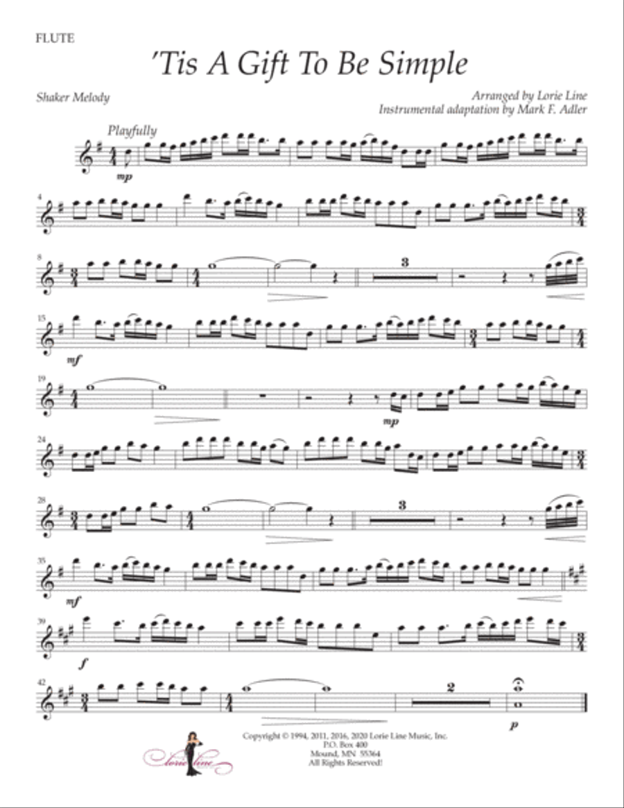 Tis A Gift To Be Simple Tis A Gift To Be Simple Flute scores gallery preview page 5