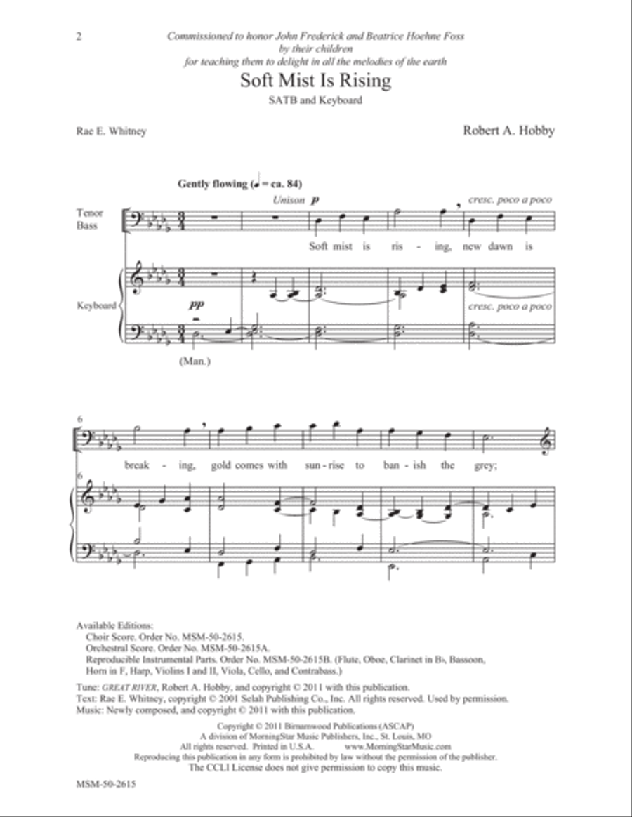 Soft Mist Is Rising Soft Mist Is Rising 4-Part scores gallery preview page 2