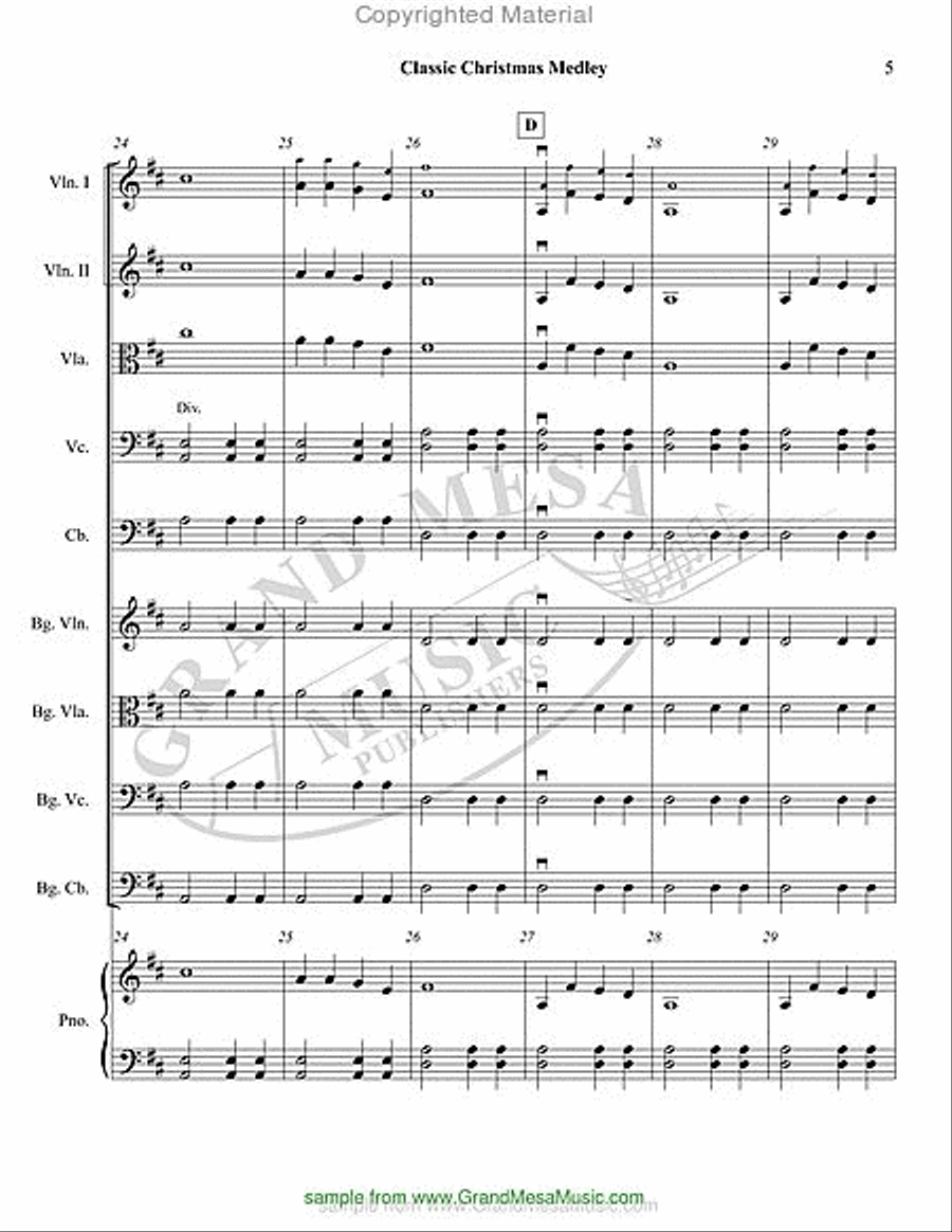 Classic Christmas Medley String Orchestra scores gallery preview page 6