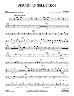 Ukrainian Bell Carol - Pt.4 - Trombone/Bar. B.C./Bsn.