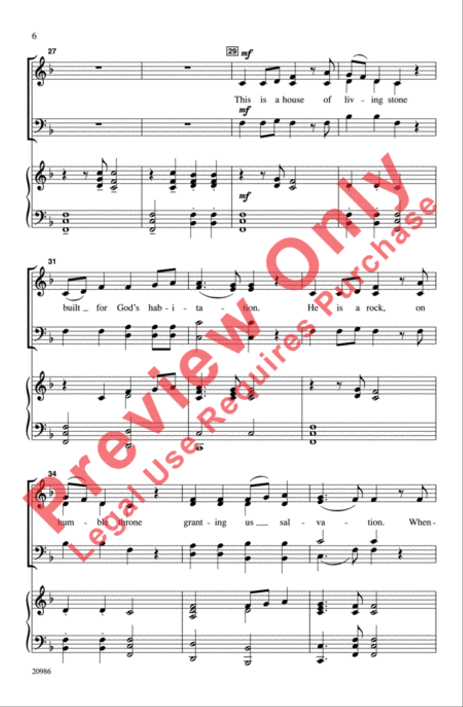 Built on a Rock 4-Part scores gallery preview page 6