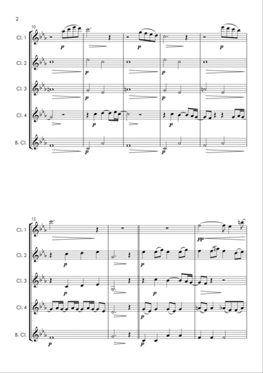 No Time To Die Clarinet Quintet scores gallery preview page 6