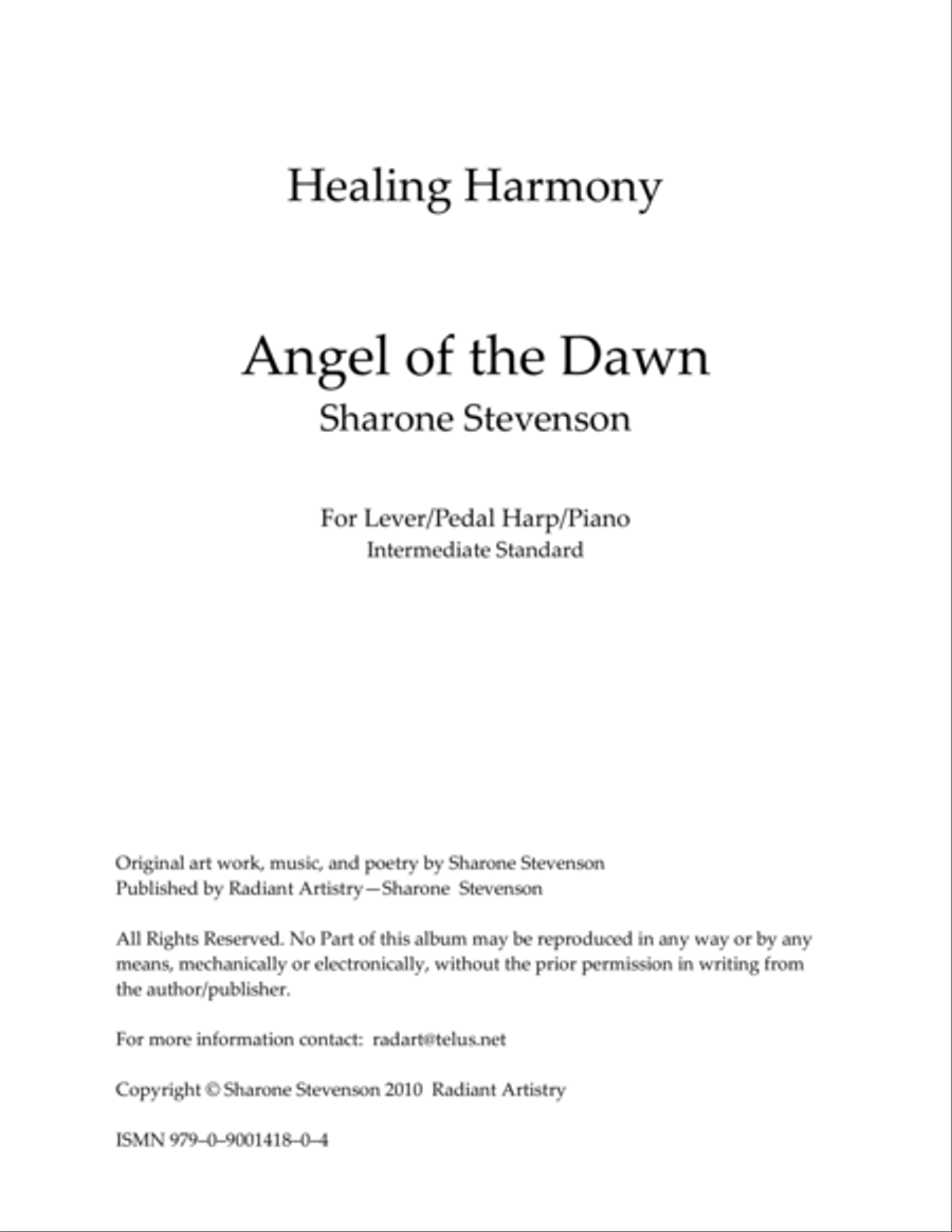 Angel of the Dawn Celtic Harp scores gallery preview page 3
