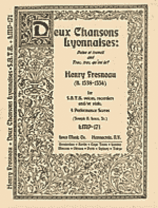 Book cover for Deux Chansons Lyonnaises: Peine et travail and Trac, trac, qu'est la?