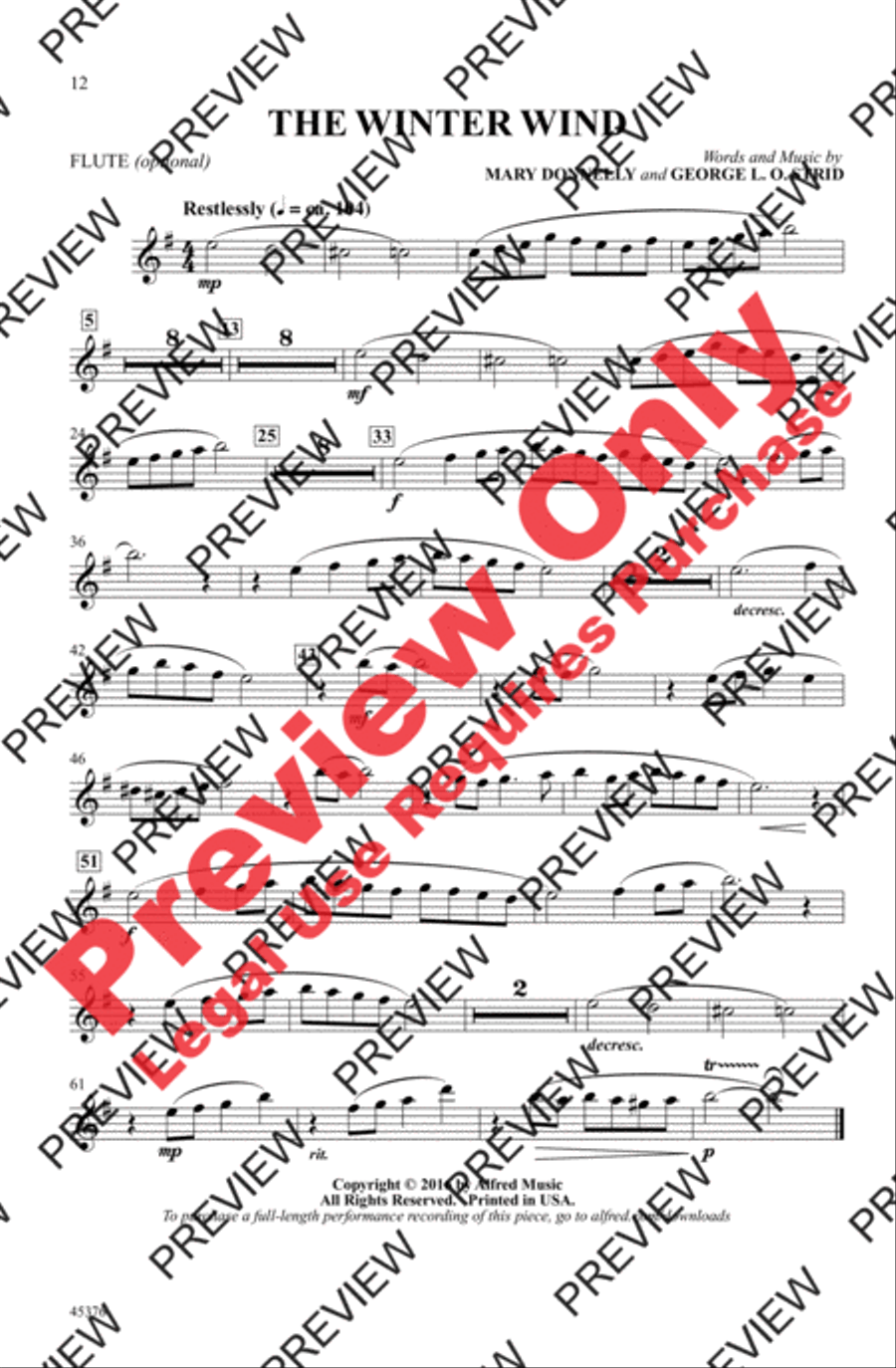 The Winter Wind The Winter Wind 2-Part scores gallery preview page 12