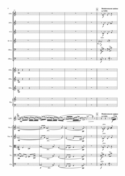 Joueurs de flute, for Flute & Symphony Orchestra (arr.), Full Score