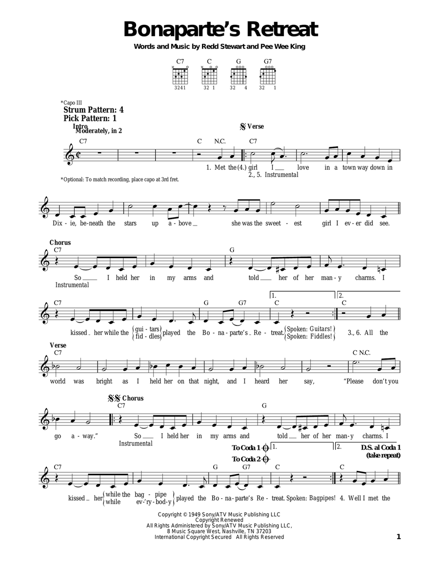 Bonaparte's Retreat Electric Guitar scores gallery preview page 1