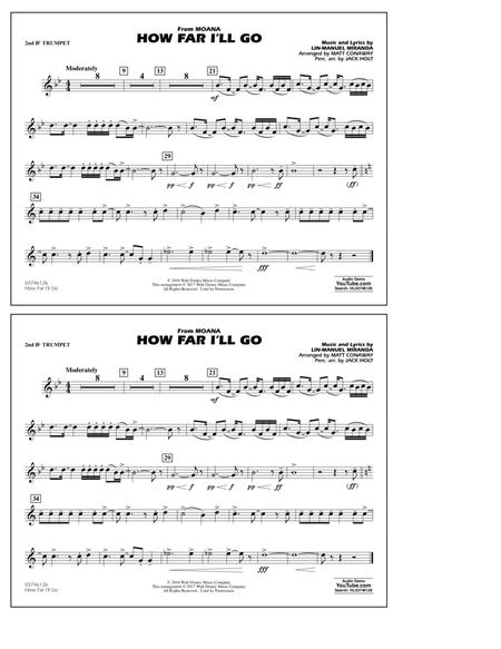 How Far I'll Go (from Moana) - 2nd Bb Trumpet
