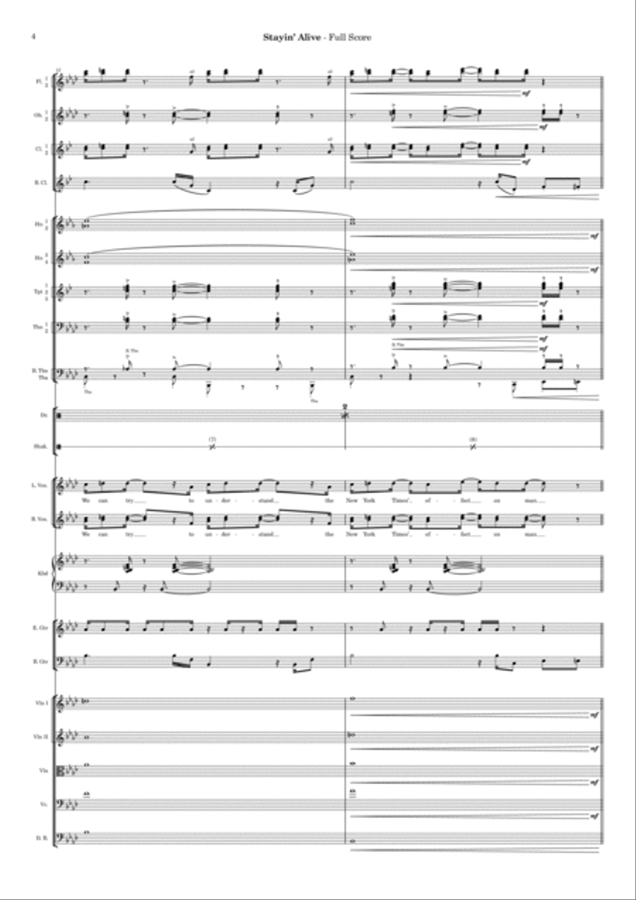 Stayin' Alive Full Orchestra scores gallery preview page 4