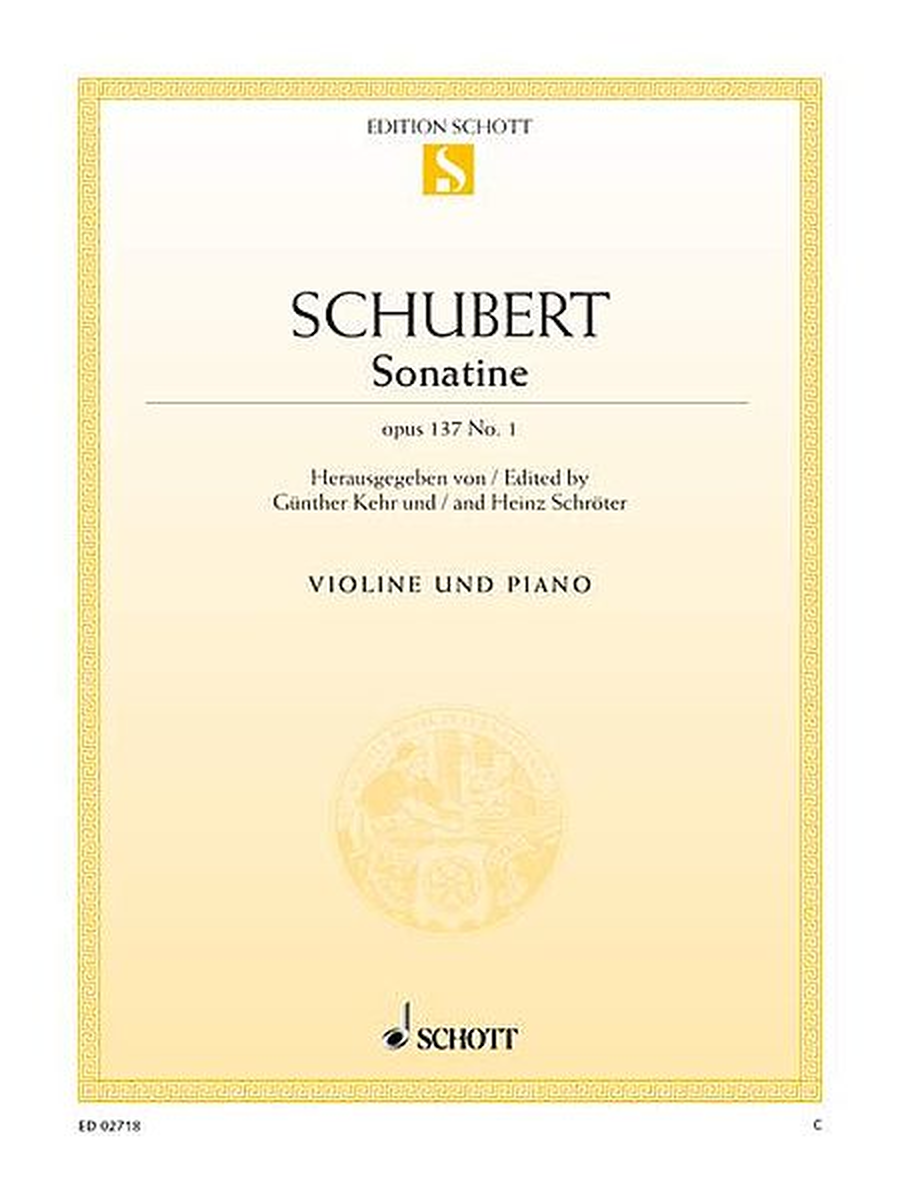 Sonatina in D Major, Op. 137, No. 1, D. 384