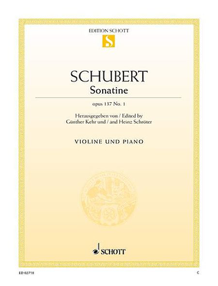 Book cover for Sonatina in D Major, Op. 137, No. 1, D. 384