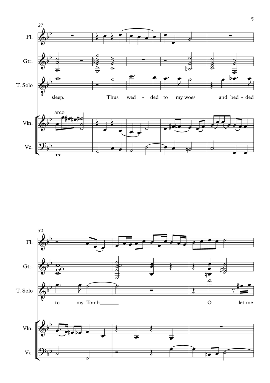 In Darkness Let Me Dwell Small Ensemble scores gallery preview page 5